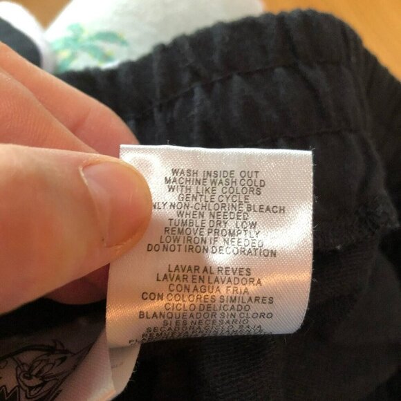 Tom and Jerry Womens Size XL Black Self Care Drawstring Dolphin Shorts - Picture 10 of 10